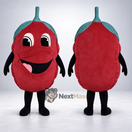 Plum Mascot Costume - Purple, Big Smile Plum Mascot Costume - Purple, Big Smile