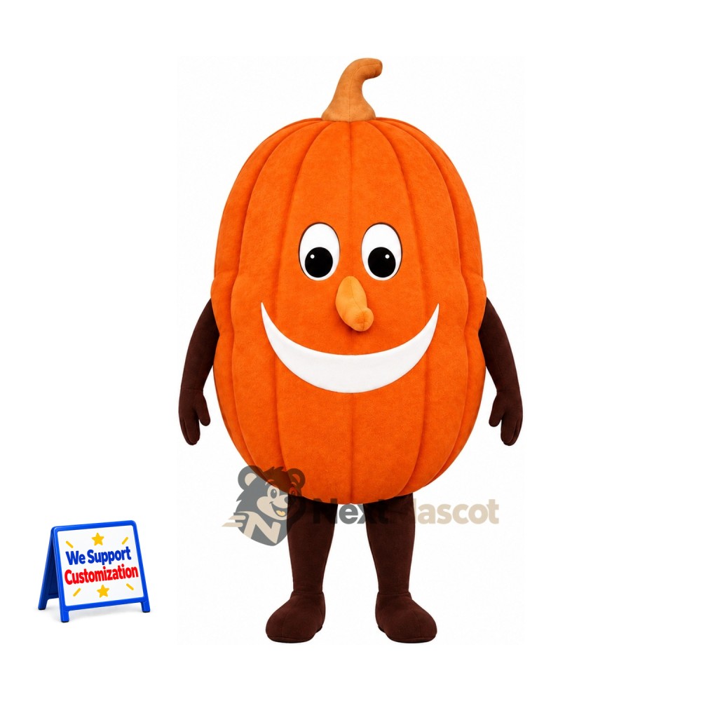 Pumpkin Mascot Costume - Brown Arms and Legs Pumpkin Mascot Costume - Brown Arms and Legs