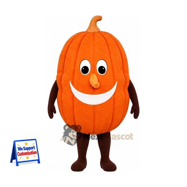 Pumpkin Mascot Costume - Brown Arms and Legs