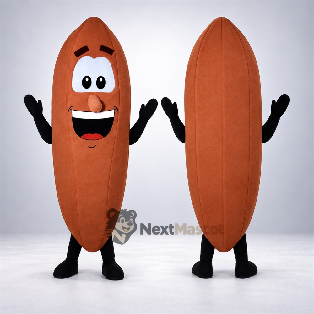 Cocoa Pod Mascot Costume - Black Arms and Legs Cocoa Pod Mascot Costume - Black Arms and Legs