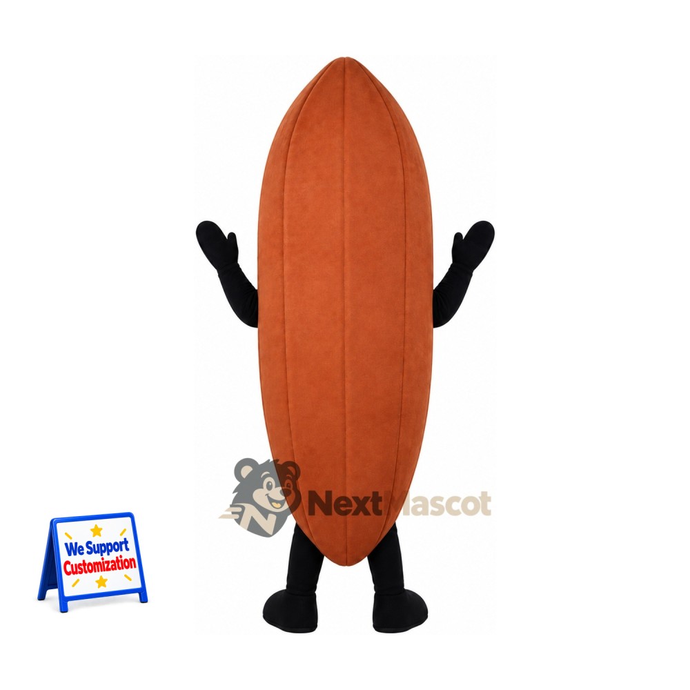Cocoa Pod Mascot Costume - Black Arms and Legs Cocoa Pod Mascot Costume - Black Arms and Legs