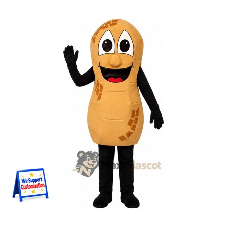 Peanut Mascot Costume - Big Eyes and Black Legs Peanut Mascot Costume - Big Eyes and Black Legs