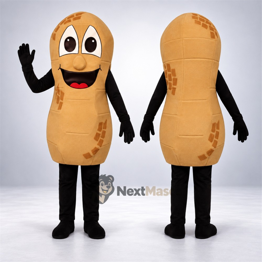Peanut Mascot Costume - Big Eyes and Black Legs Peanut Mascot Costume - Big Eyes and Black Legs