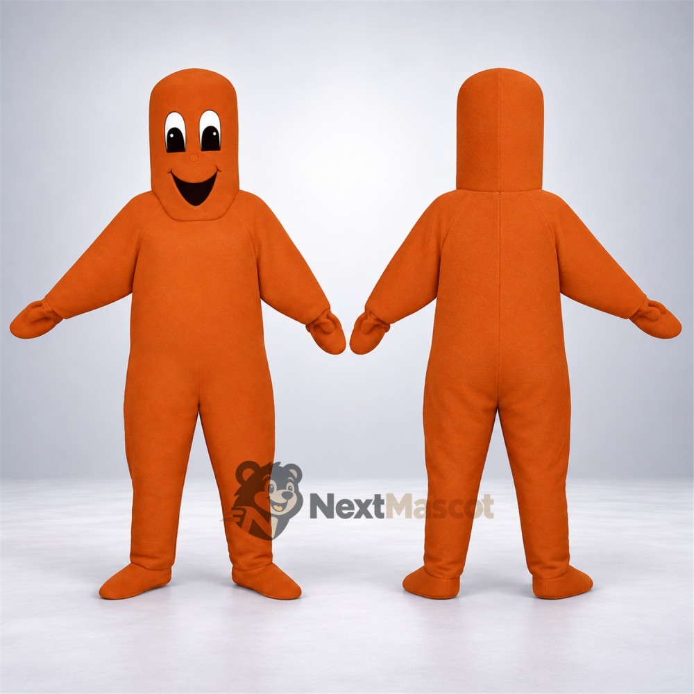 Ghost Mascot Costume - Orange for Parades