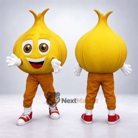Onion Mascot Costume - Brown Pants and Red Sneakers Onion Mascot Costume - Brown Pants and Red Sneakers