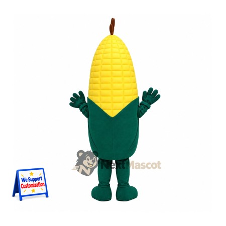Corn Mascot Costume - Green Gloves and Pants for Food Festivals Corn Mascot Costume - Green Gloves and Pants for Food Festivals