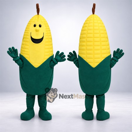 Corn Mascot Costume - Green Gloves and Pants for Food Festivals Corn Mascot Costume - Green Gloves and Pants for Food Festivals