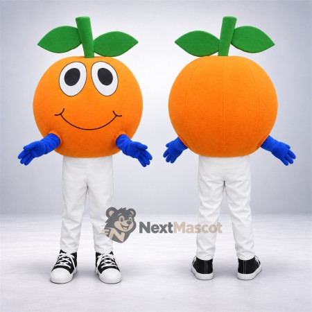 Orange Mascot Costume - White Pants and Blue Gloves Orange Mascot Costume - White Pants and Blue Gloves