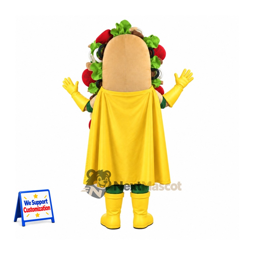 Sandwich Mascot Costume - Superhero Style Sandwich Mascot Costume - Superhero Style
