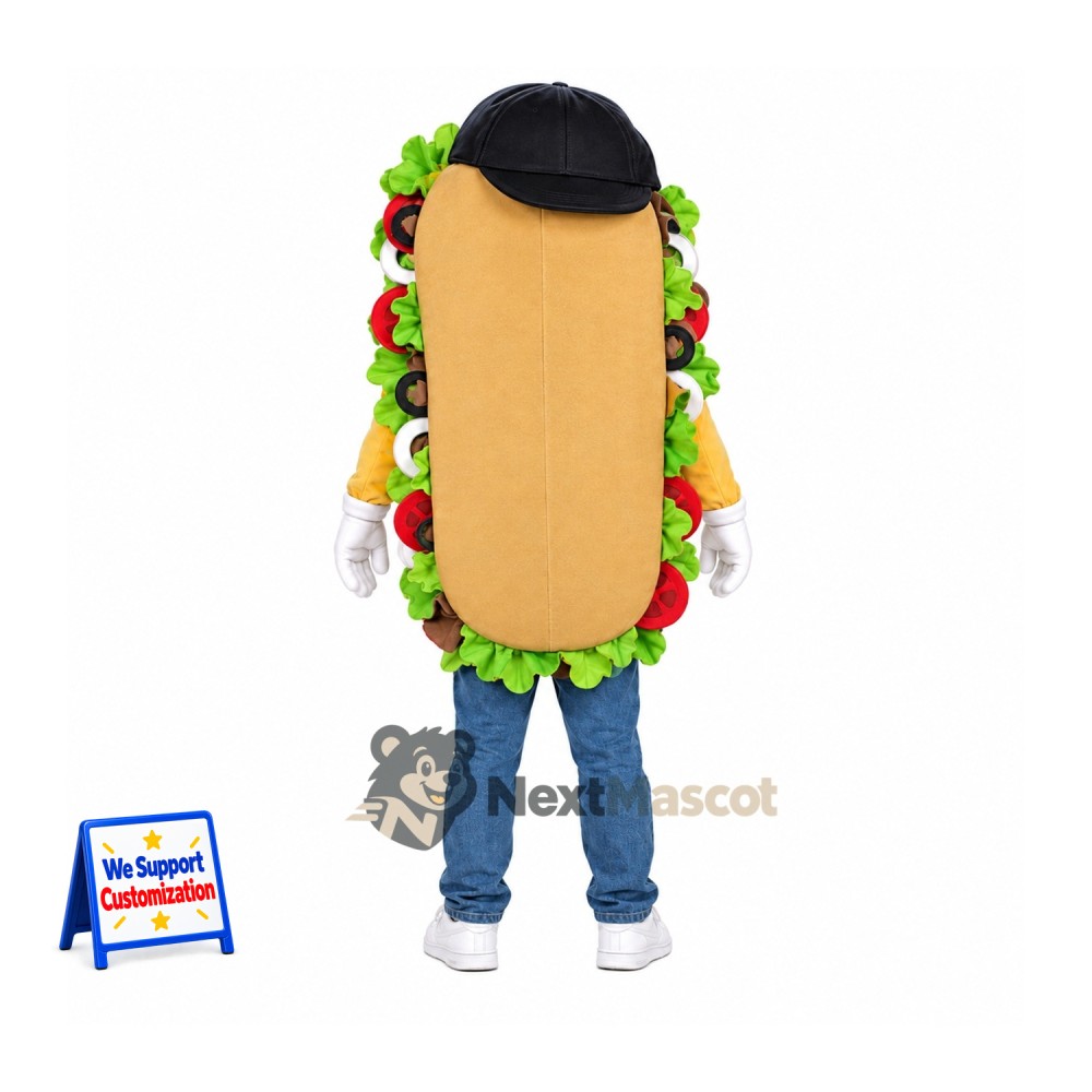 Sandwich Mascot Costume - Black Cap Sandwich Mascot Costume - Black Cap
