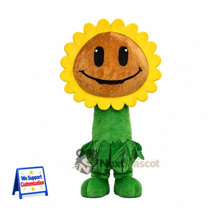 Sunflower Mascot Costume - Brown Face Sunflower Mascot Costume - Brown Face