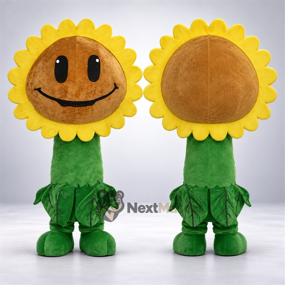Sunflower Mascot Costume - Brown Face Sunflower Mascot Costume - Brown Face