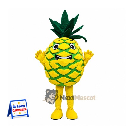 Pineapple Mascot Costume - Glasses for Food Festivals Pineapple Mascot Costume - Glasses for Food Festivals