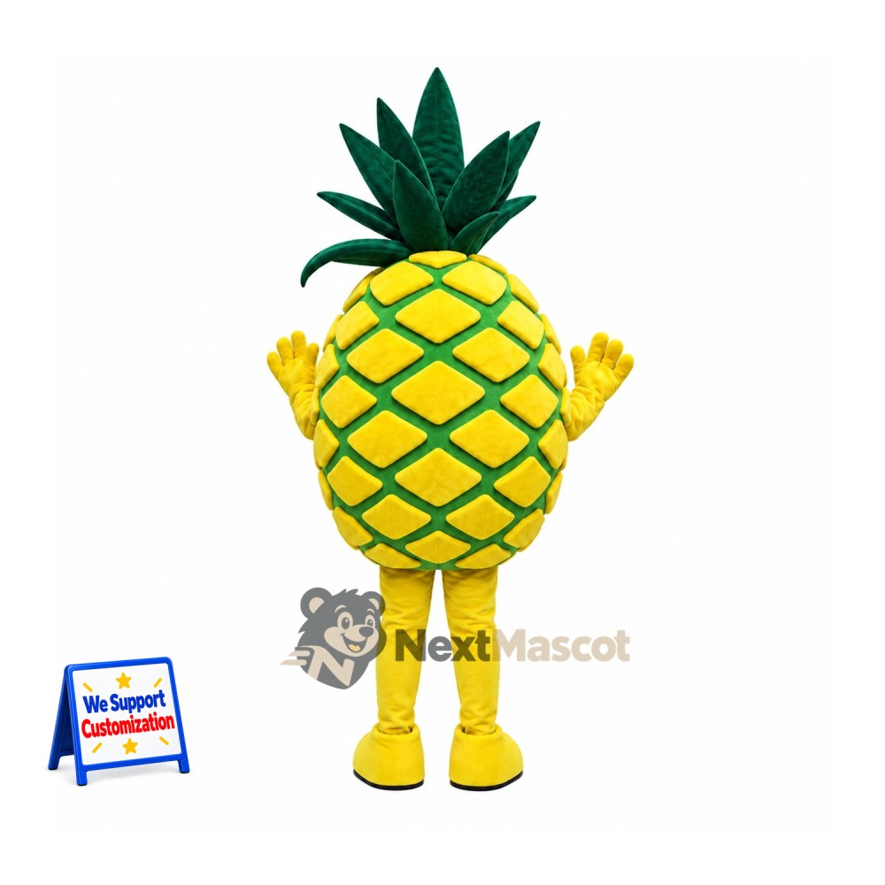 Pineapple Mascot Costume - Glasses for Food Festivals Pineapple Mascot Costume - Glasses for Food Festivals
