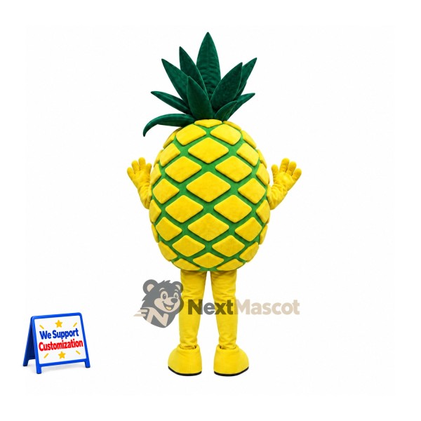 Pineapple Mascot Costume - Glasses for Food Festivals Pineapple Mascot Costume - Glasses for Food Festivals