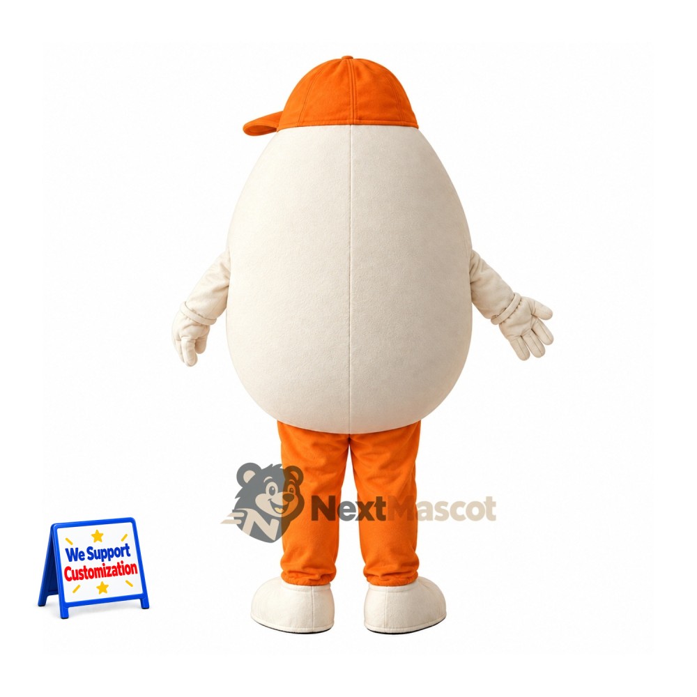 Egg Mascot Costume - Orange Cap Egg Mascot Costume - Orange Cap