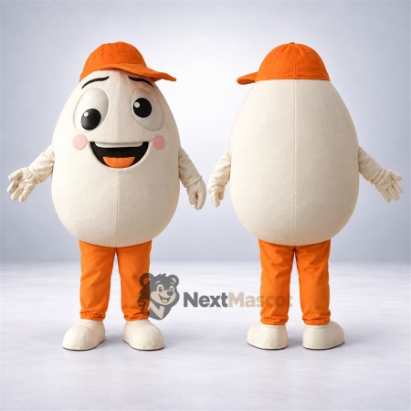 Egg Mascot Costume - Orange Cap Egg Mascot Costume - Orange Cap