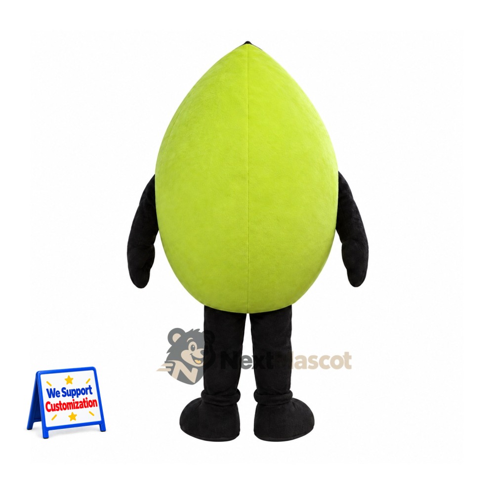 Lime Mascot Costume - Green, Black Arms and Legs Lime Mascot Costume - Green, Black Arms and Legs