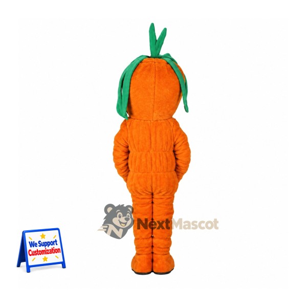 Carrot Mascot Costume - Textured Body Carrot Mascot Costume - Textured Body