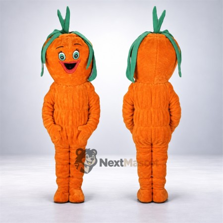 Carrot Mascot Costume - Textured Body Carrot Mascot Costume - Textured Body