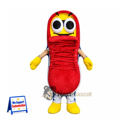 Sneaker Mascot Costume - Red for Parades Sneaker Mascot Costume - Red for Parades
