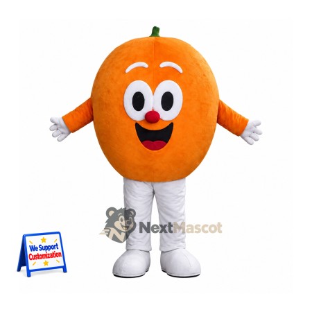 Orange Mascot Costume - Big Smile and White Legs Orange Mascot Costume - Big Smile and White Legs