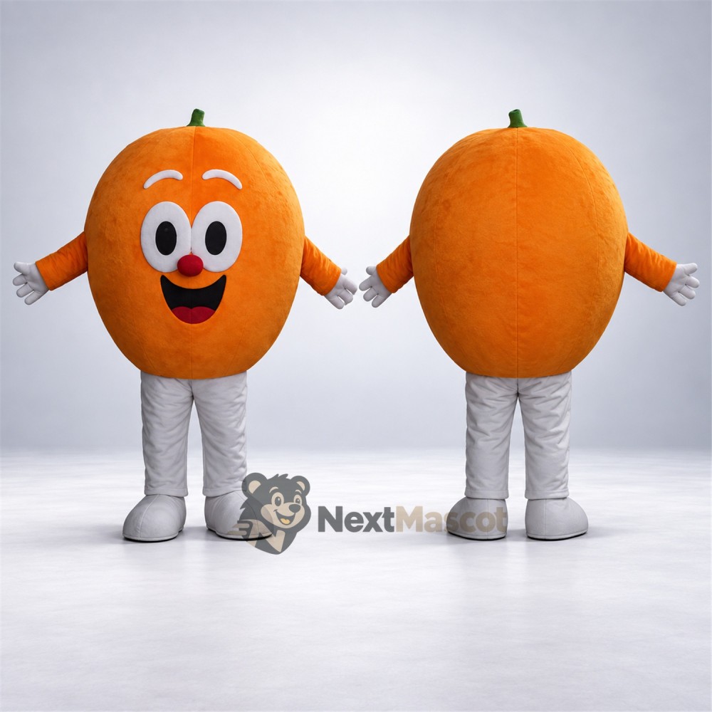 Orange Mascot Costume - Big Smile and White Legs Orange Mascot Costume - Big Smile and White Legs