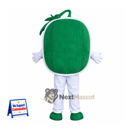 Watermelon Slice Mascot Costume - White Pants for Food Festivals Watermelon Slice Mascot Costume - White Pants for Food Festivals