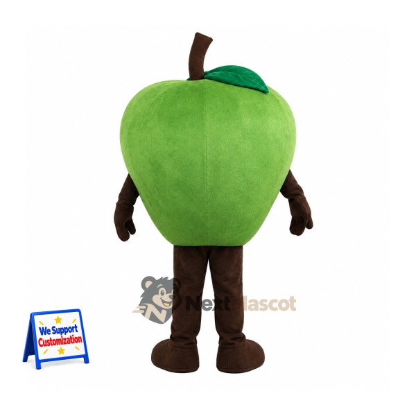 Apple Mascot Costume - Green, Brown Arms and Legs Apple Mascot Costume - Green, Brown Arms and Legs