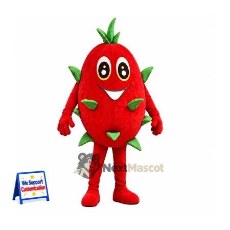 Dragon Fruit Mascot Costume - Red Dragon Fruit Mascot Costume - Red