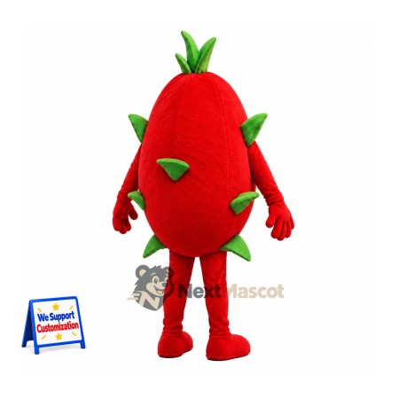 Dragon Fruit Mascot Costume - Red Dragon Fruit Mascot Costume - Red