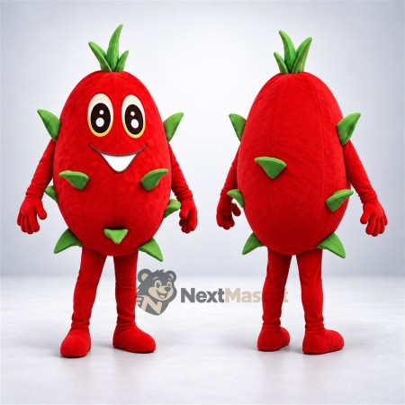 Dragon Fruit Mascot Costume - Red Dragon Fruit Mascot Costume - Red