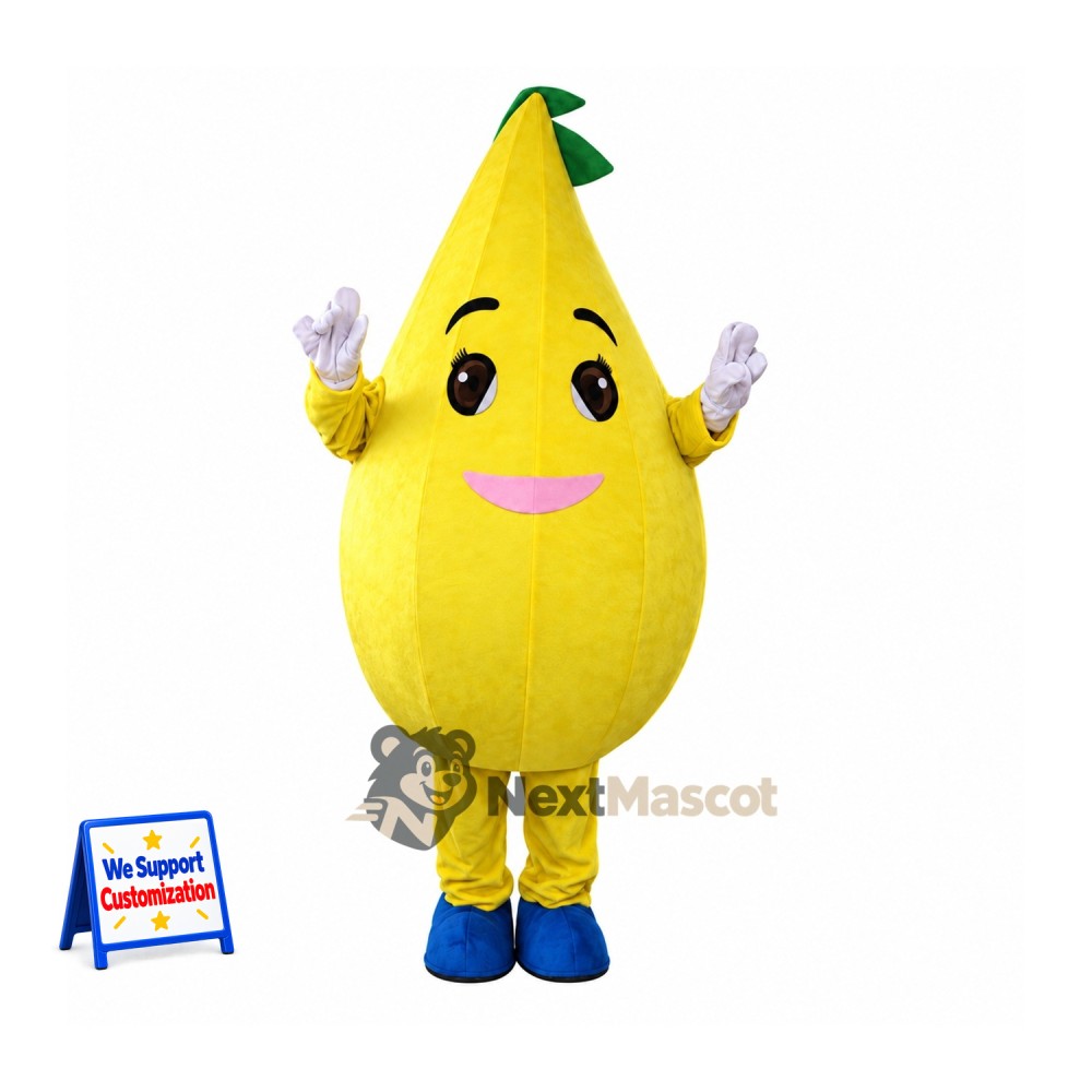 Pear Mascot Costume - Blue Shoes Pear Mascot Costume - Blue Shoes
