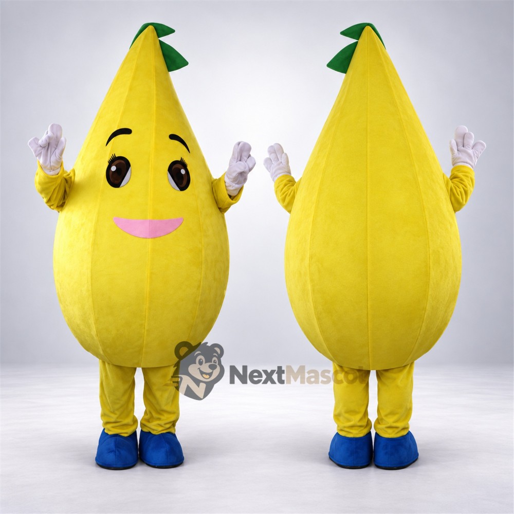 Pear Mascot Costume - Blue Shoes Pear Mascot Costume - Blue Shoes