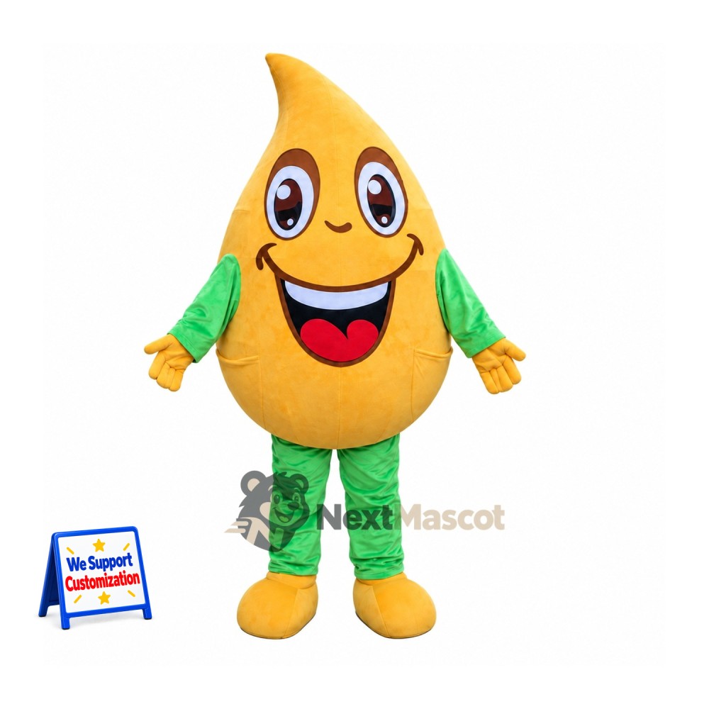 Mango Mascot Costume - Yellow, Green Arms and Legs Mango Mascot Costume - Yellow, Green Arms and Legs