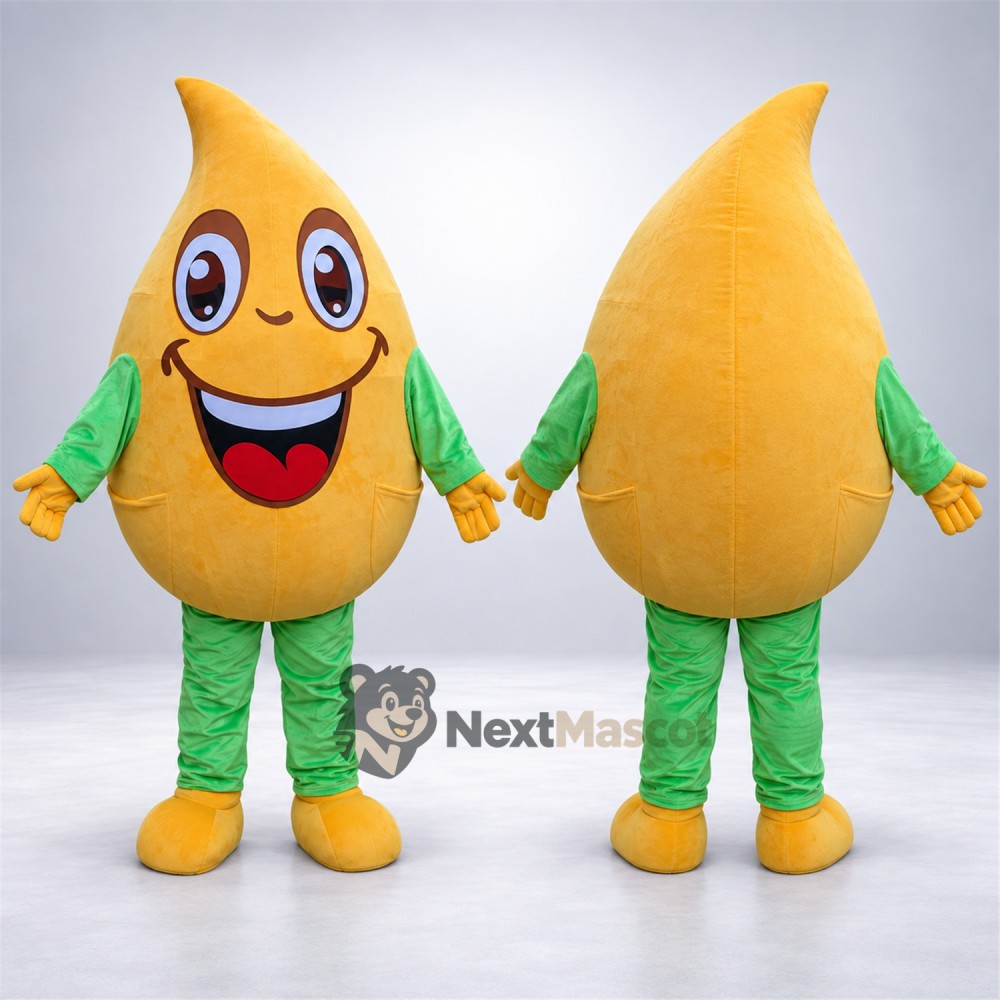 Mango Mascot Costume - Yellow, Green Arms and Legs Mango Mascot Costume - Yellow, Green Arms and Legs