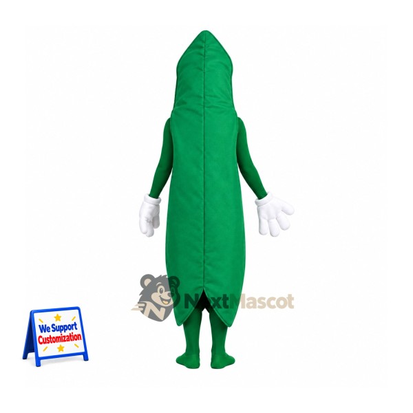 Pea Pod Mascot Costume - Open Face Pea Pod Mascot Costume - Open Face