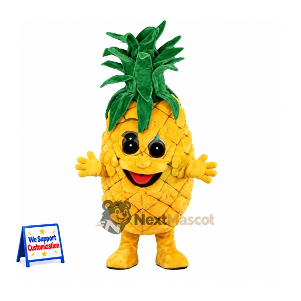 Pineapple Mascot Costume - Tall Green Leaves