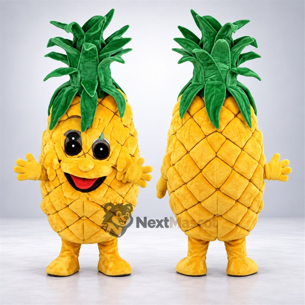 Pineapple Mascot Costume - Tall Green Leaves Pineapple Mascot Costume - Tall Green Leaves