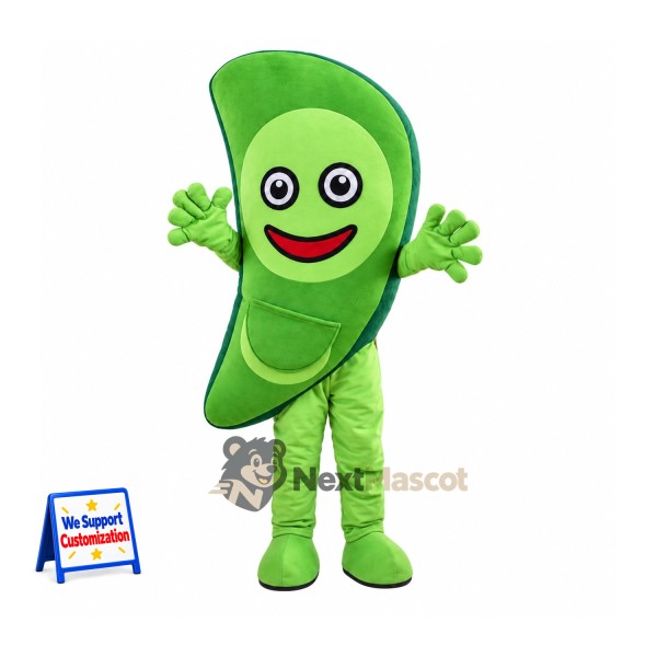 Leaf Mascot Costume - Green, Green Arms and Legs