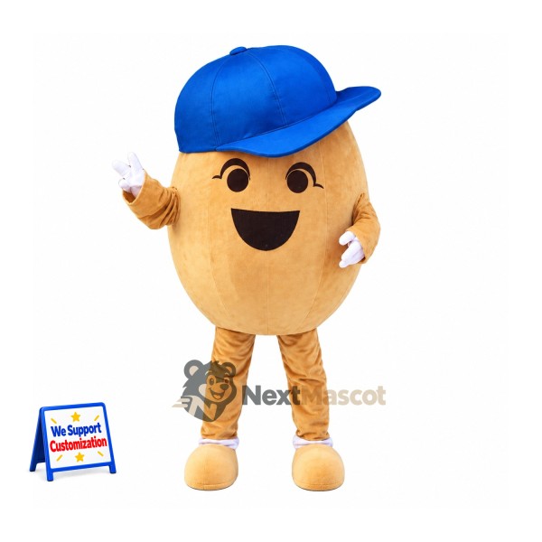 Potato Mascot Costume - Blue Cap for Food Festivals