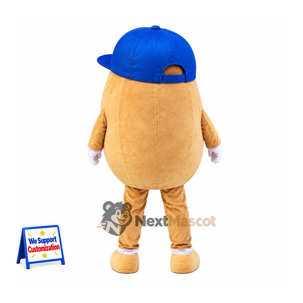 Potato Mascot Costume - Blue Cap for Food Festivals Potato Mascot Costume - Blue Cap for Food Festivals
