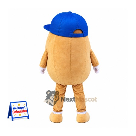 Potato Mascot Costume - Blue Cap for Food Festivals Potato Mascot Costume - Blue Cap for Food Festivals