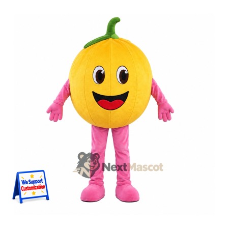 Melon Mascot Costume - Yellow, Pink Pants Melon Mascot Costume - Yellow, Pink Pants