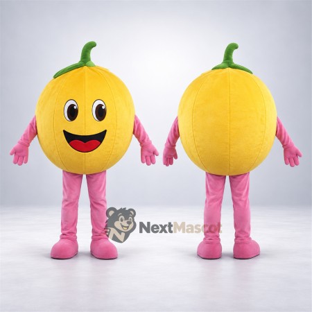Melon Mascot Costume - Yellow, Pink Pants Melon Mascot Costume - Yellow, Pink Pants