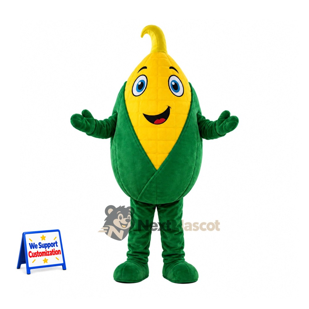 Corn Mascot Costume - Green Arms and Legs for Food Festivals Corn Mascot Costume - Green Arms and Legs for Food Festivals