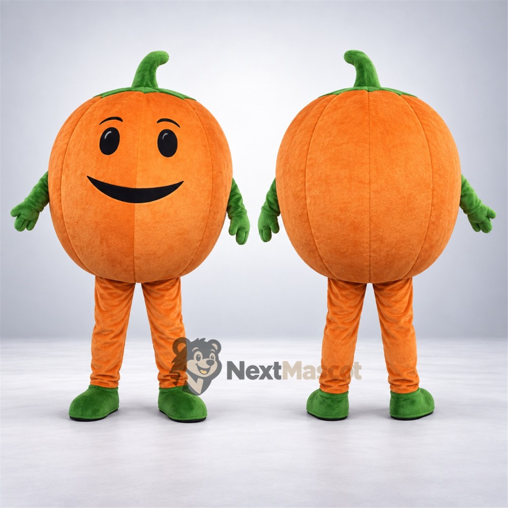 Pumpkin Mascot Costume - Green Gloves and Shoes Pumpkin Mascot Costume - Green Gloves and Shoes