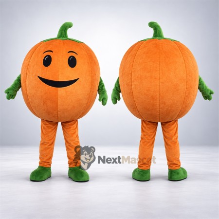 Pumpkin Mascot Costume - Green Gloves and Shoes Pumpkin Mascot Costume - Green Gloves and Shoes