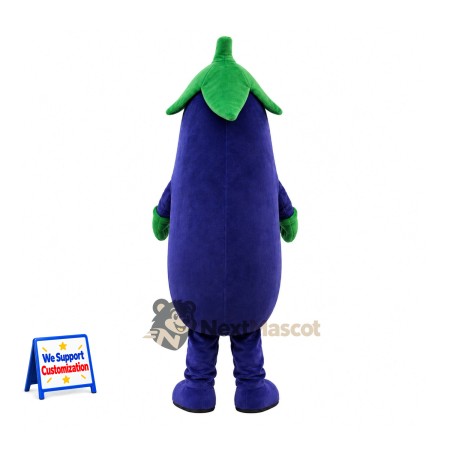 Eggplant Mascot Costume - Purple, Green Gloves Eggplant Mascot Costume - Purple, Green Gloves
