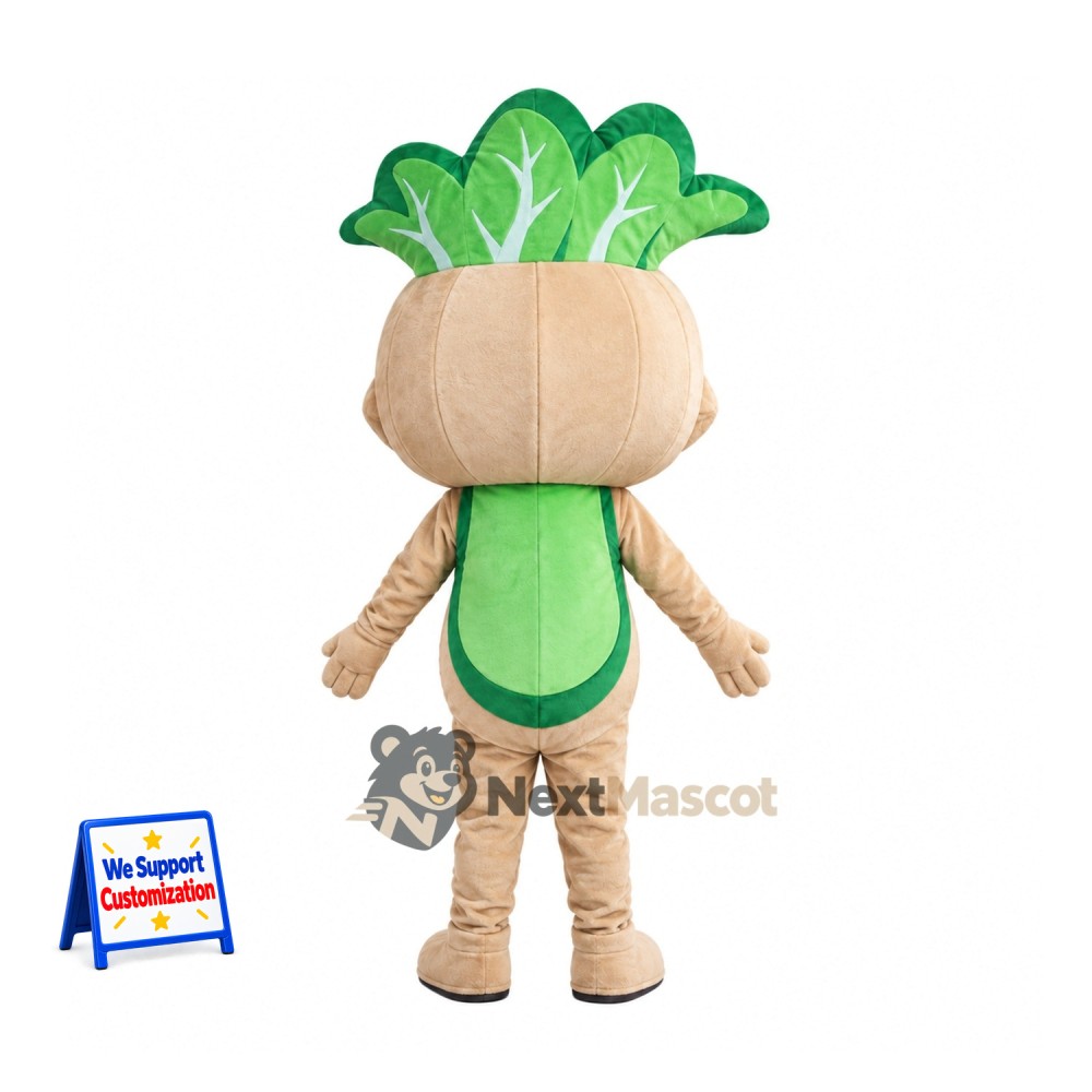 Radish Mascot Costume - White for Food Fairs Radish Mascot Costume - White for Food Fairs